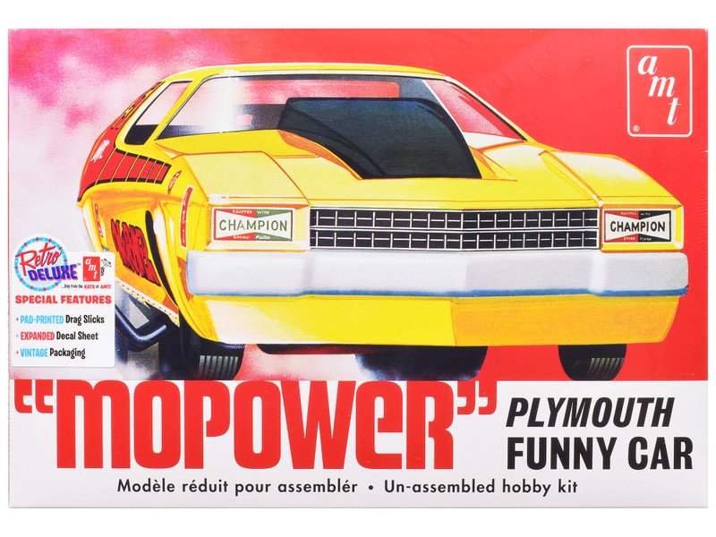 Skill 2 Model Kit Plymouth Funny Car Mopower 1/25 Scale Model AMT AMT1473