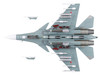 Sukhoi Su 33 Flanker D Fighter Aircraft 2nd Aviation Squadron 279th Shipborne Fighter Aviation Regiment 2005 Russian Navy Air Power Series 1/72 Diecast Model Hobby Master HA6410
