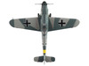 Messerschmitt Bf 109F 2 Fighter Aircraft Black 7 Cabo Mecanico Zaro 2 Escuadrilla Azul, Russia 1942 Spanish Air Force Air Power Series 1/48 Diecast Model Hobby Master HA8765