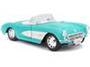 1957 Chevrolet Corvette Turquoise 1/24 Diecast Model Car Maisto 31275