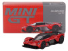 Aston Martin Valkyrie Hyper Red with Carbon Top Limited Edition to 3960 pieces Worldwide 1/64 Diecast Model Car Mini GT MGT00766