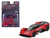 Aston Martin Valkyrie Hyper Red with Carbon Top Limited Edition to 3960 pieces Worldwide 1/64 Diecast Model Car Mini GT MGT00766