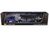 Kenworth W990 76 Mid Roof Sleeper and MAC Half Round End Dump Trailer Blue and Black 1/64 Diecast Model DCP/First Gear 60-2009