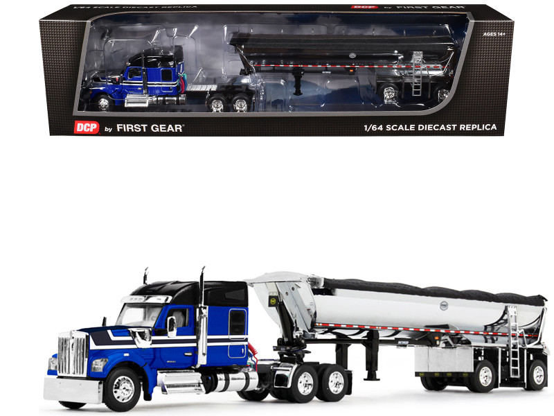 ダイキャストプロモーション　Kenworth W900 Amazon.com: Kenworth W900 Truck with Flatbed Trailer Blue
