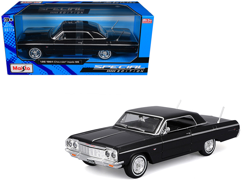 1964 Chevrolet Impala SS Black Special Edition Series 1/26 Diecast Model Car Maisto 32908BK