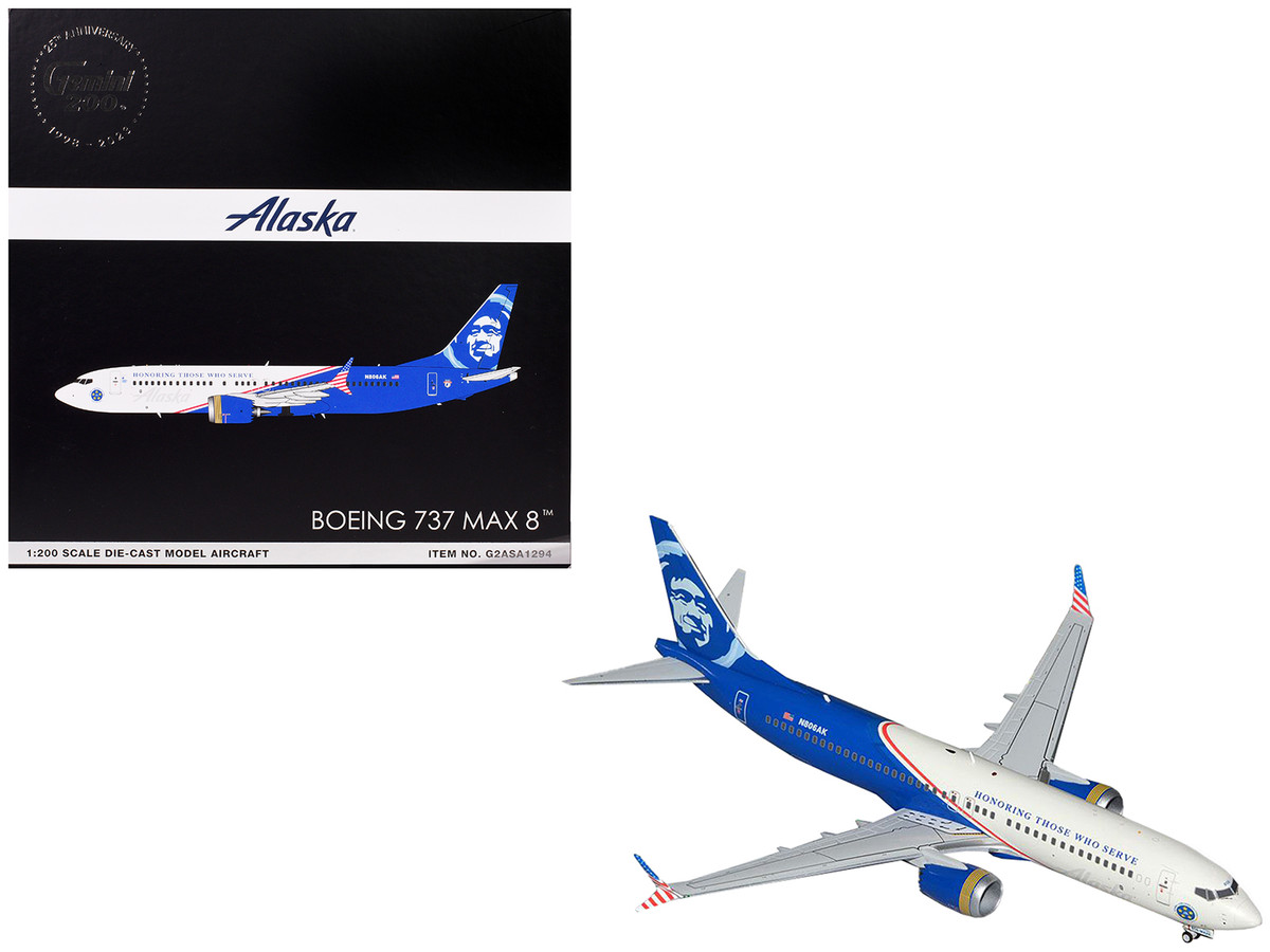 Boeing 737 MAX 8 Commercial Aircraft Alaska Airlines Honoring