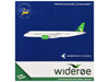 Embraer E190 E2 Commercial Aircraft Wideroe LN WEA White with Green Tail 1/400 Diecast Model Airplane GeminiJets GJ2200