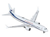 Boeing 737 MAX 8 BBJ Transport Aircraft Royal Australian Air Force RAAF A62 002 White with Blue Stripes Gemini Macs Series 1/400 Diecast Model Airplane GeminiJets GM145