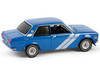 1972 Datsun 510 Blue Metallic with White Stripes Show it Like it is a Champion Vintage Ad Cars Series 11 1/64 Diecast Model Car Greenlight 39150C