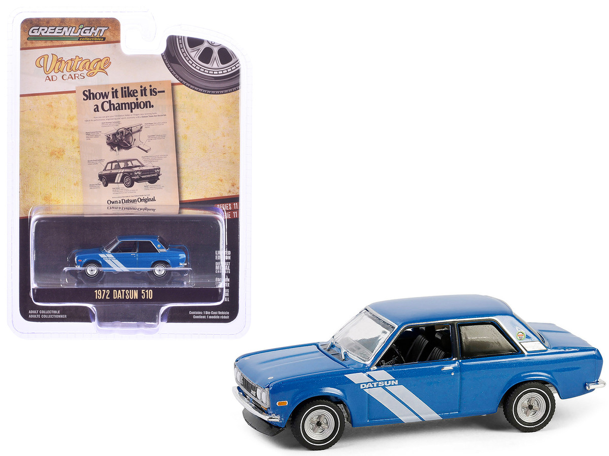 1972 Datsun 510 Blue Metallic with White Stripes Show it 1972 Datsun 510 Blue Metallic with White Stripes Show it