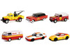 Shell Oil Special Edition Series 2 Set of 6 pieces 1/64 Diecast Model Cars Greenlight 41155SET