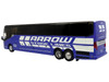 Prevost H3 45 Coach Bus Arrow Stage Lines Blue with White Graphics Limited Edition 1/87 (HO) Diecast Model Iconic Replicas 87-0585