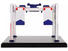 Adjustable Four Post Lift Standard Oil Red White and Blue Four Post Lifts Series 6 1/64 Diecast Model Greenlight 16210C