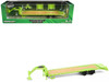 Gooseneck Trailer Lime Green with Red and White Conspicuity Stripes Hobby Exclusive Series 1/64 Diecast Model Car Greenlight GL30521