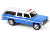 1990 Chevrolet Suburban K2500 Scottsdale NYPD New York City Police Department Blue with White Top Hot Pursuit Series 46 1/64 Diecast Model Car Greenlight 43040D