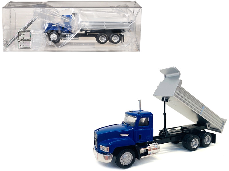 Mack Dump Truck Blue 1/87 (HO) Plastic Model Car Promotex 006599BL