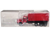 Peterbilt 367 Roll Off Dump Truck Red with Red Box 1/87 (HO) Plastic Model Car Promotex 006605R