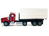 Peterbilt 367 Roll Off Dump Truck Red with White Box 1/87 (HO) Plastic Model Car Promotex 006605W