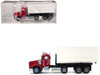 Peterbilt 367 Roll Off Dump Truck Red with White Box 1/87 (HO) Plastic Model Car Promotex 006605W