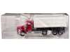 Peterbilt 367 Roll Off Dump Truck Red with White Box 1/87 (HO) Plastic Model Car Promotex 006605W