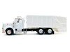 Peterbilt 367 Garbage Truck White 1/87 (HO) Plastic Model Car Promotex 006610W