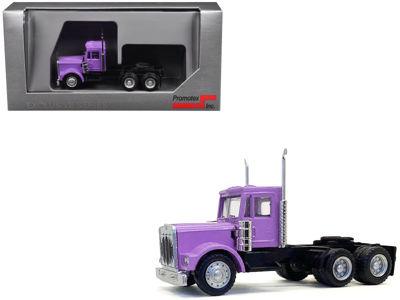 Kenworth W900 Short Day Cab Purple 1/87 (HO) Plastic Model Car Promotex 015231PU