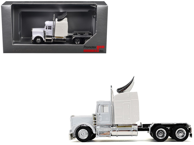 Peterbilt Sleeper Cab White 1/87 (HO) Plastic Model Car Promotex