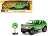 2021 Ford Bronco Green with Black Stripes and Green M&M s Diecast Figure Hollywood Rides Series 1/24 Diecast Model Car Jada 35473
