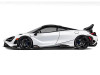 McLaren 765LT White with Black Top and Extra Wheels 1/64 Diecast Model Car CM Model CM64-765LT-21
