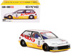 Honda Civic EF Kanjo V1 #0 Silver Metallic and Yellow Designed by Jun Imai Kaido House Special 1/64 Diecast Model Car Mini GT KHMG139