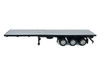 40ft 3 Axle Flatbed Trailer Gray Top 1/87 (HO) Plastic Model Promotex 005317GR