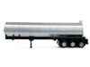 3-Axle Chemical Tanker Trailer Silver 1/87 (HO) Plastic Model Promotex 005350S