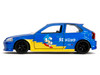 1997 Honda Civic Type R Blue Metallic with Graphics Sonic the Hedgehog 1991 Video Game Hollywood Rides Series 1/32 Diecast Model Car Jada 35482