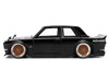 1973 Datsun 510 Black with Gold Wheels JDM Tuners Series 1/24 Diecast Model Car Jada 35954