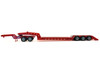 Heavy Equipment Lowboy Trailer with Jeep Red 1/87 (HO) Plastic Model Promotex 005392R