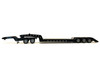 Heavy Equipment Lowboy Trailer with Jeep Black 1/87 (HO) Plastic Model Promotex 005396BK