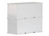 20ft Container White Set of 2 pieces 1/87 (HO) Plastic Model Promotex 005441W