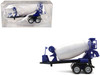 2 Axle Cement Mixer Trailer White and Blue 1/87 (HO) Plastic Model Promotex 005492W