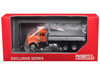 Peterbilt Dump Truck with Orange Cab 1/87 (HO) Plastic Model Car Promotex 006252OR