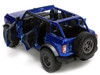 2021 Ford Bronco Open Top Candy Blue Metallic with Extra Wheels Just Trucks Series 1/24 Diecast Model Car Jada 33847