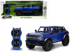 2021 Ford Bronco Open Top Candy Blue Metallic with Extra Wheels Just Trucks Series 1/24 Diecast Model Car Jada 33847