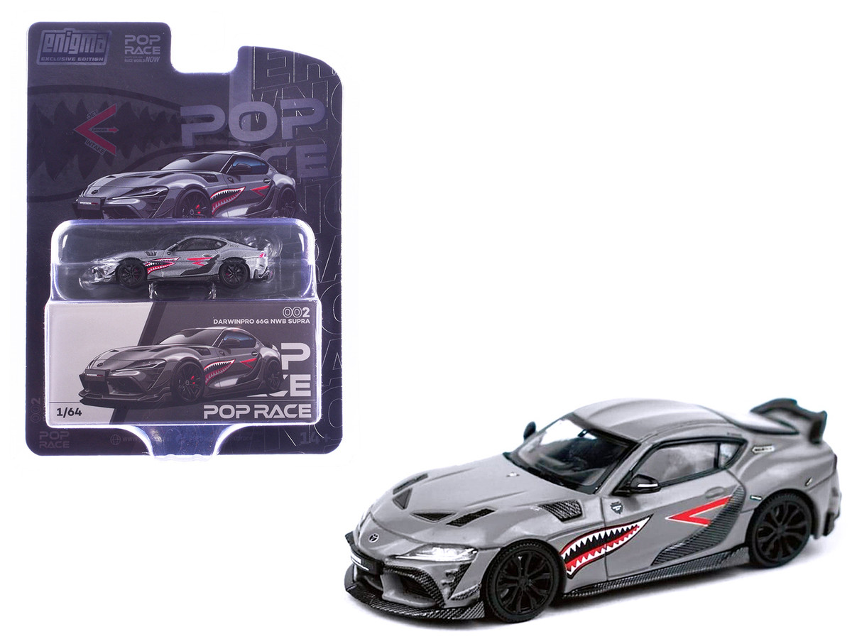 Toyota Supra DarwinPro 66G NWB Gray Metallic with Shark Mouth