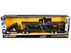 Mack Anthem Open Car Hauler Black with Red and White Stripes Kenzie s Transport Services and 1993 Chevrolet 454 SS Pickup Truck Black Transporters Series 1/64 Diecast Models Maisto 11454BK
