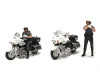 Speed Cop 4 piece Diecast Figure Set 2 Figures 2 Motorcycles Limited Edition for 1/64 Scale Models American Diorama AD-64530MJ