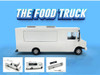 Food Truck Plain White with Graphics 1/64 Diecast Model American Diorama AD-70200MJ