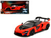 McLaren Senna Red and Black Fast X 2023 Movie Fast & Furious Series 1/24 Diecast Model Car Jada 35485