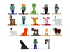 Minecraft Caves & Cliffs Set of 18 Diecast Figures Nano Metalfigs Series Diecast Models Jada 33694