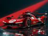 Ferrari 499P Modificata #24 Red Launch Version with Acrylic Display Case 1/18 Model Car LookSmart LS18RC028