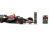 Red Bull Racing RB19 #1 Max Verstappen Oracle 2nd Place Formula One F1 Qatar Sprint Race 2023 with Number and Pit Board and Acrylic Display Case 1/18 Model Car Spark 18S909