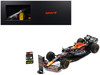 Red Bull Racing RB19 #1 Max Verstappen Oracle 2nd Place Formula One F1 Qatar Sprint Race 2023 with Number and Pit Board and Acrylic Display Case 1/18 Model Car Spark 18S909